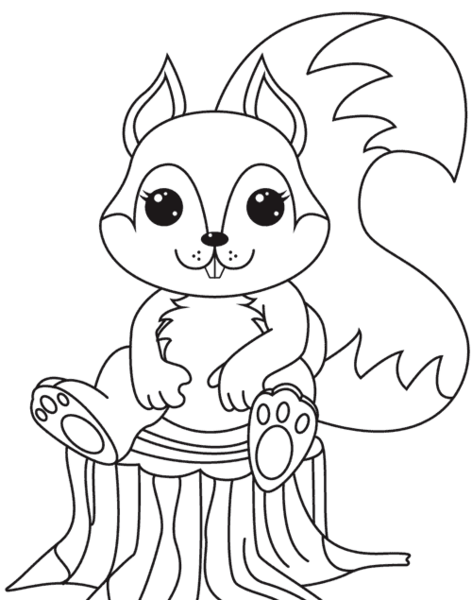 عکس نقاشی سنجاب کودکانه مرحله به مرحله