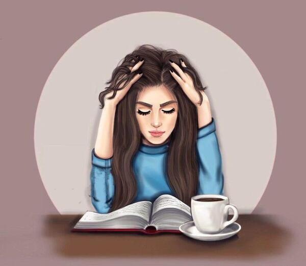 دختر عکس پروفایل کتاب خواندن