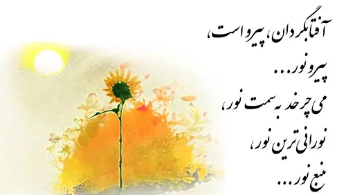 پروفایل جملات زيبا عکس نوشته گل آفتابگردان