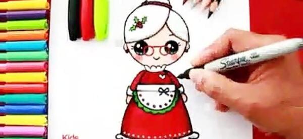 عکس نقاشی کودکانه عروسک ساده
