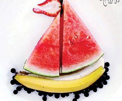 عکس نقاشی کودکانه غذاهای سالم