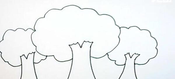 عکس نقاشی کودکانه فصل پاییز ساده