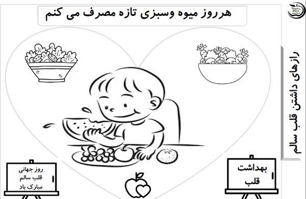عکس نقاشی کودکانه قلب انسان