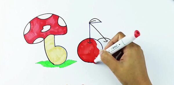 عکس نقاشی کودکانه با قاشق
