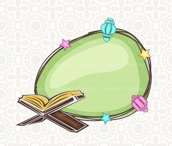 عکس نقاشی کودکانه قرآن و رحل