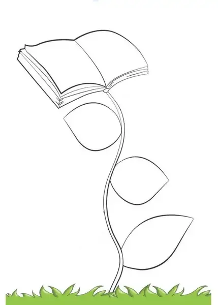 عکس نقاشی کودکانه کتابخانه