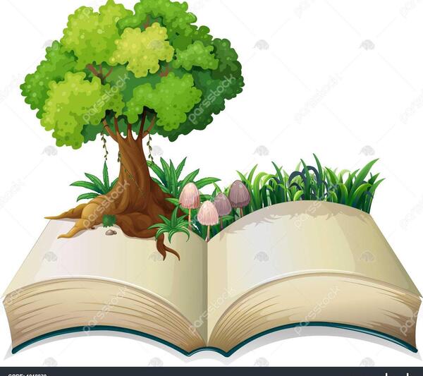 عکس نقاشی کودکانه کتاب باز