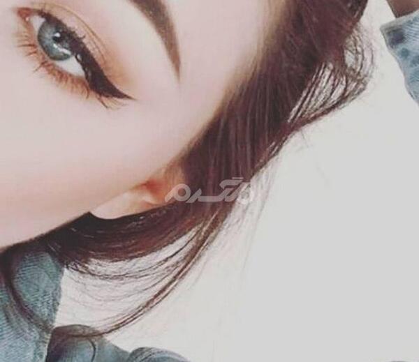 عکس دختر چشم ابرو مشکی فیک
