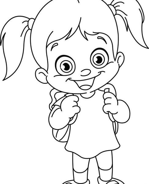 عکس نقاشی دختر بچه ساده