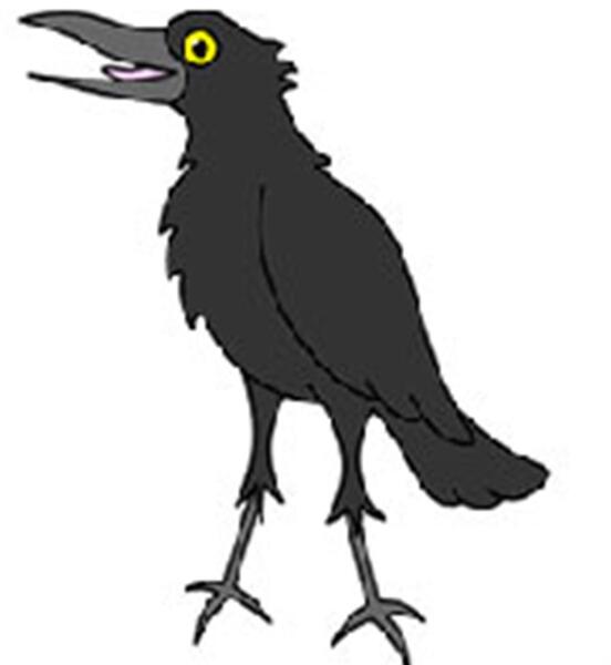 عکس نقاشی کودکانه کلاغ ساده