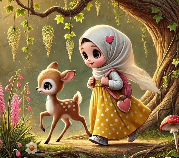 عکس دختر بچه زیبا کارتونی