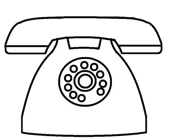 عکس نقاشی کودکانه گوشی تلفن