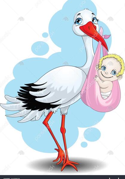 عکس نقاشی کودکانه لک لک ها