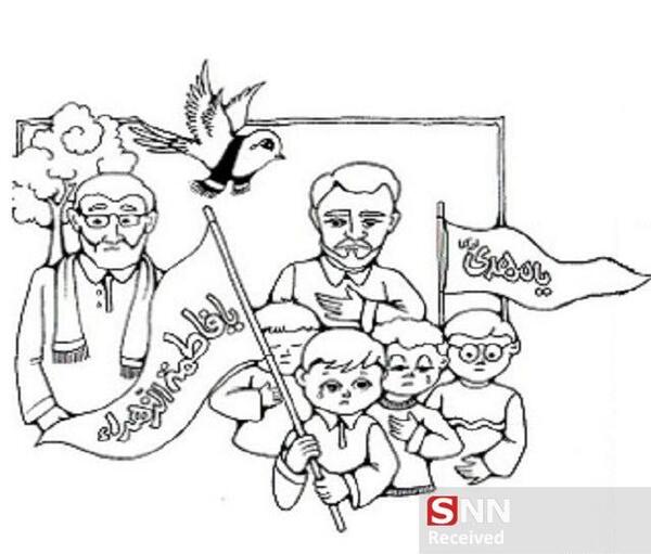 عکس نقاشی کودکانه محرم و کودک