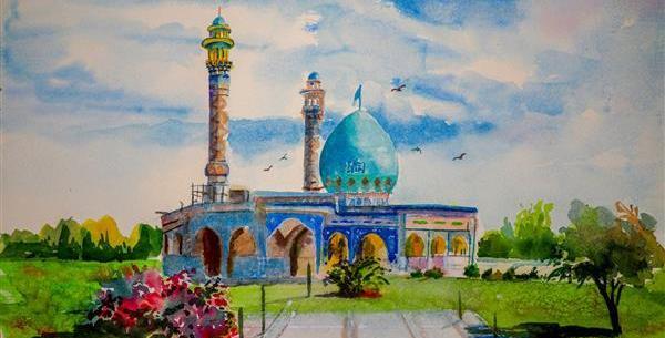 عکس نقاشی کودکانه مسجد شیخ لطف الله