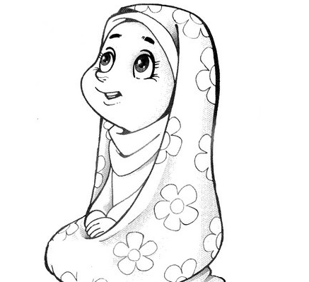 عکس نقاشی کودکانه درباره نماز خواندن