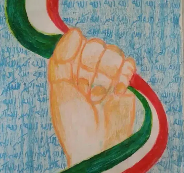 عکس نقاشی کودکانه از نقشه ایران