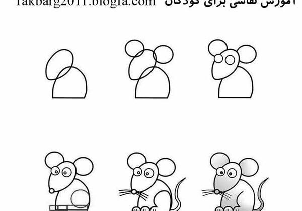 عکس نقاشی سیاه قلم حیوانات کودکانه
