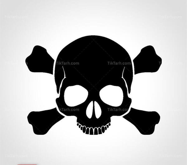 عکس نقاشی سیاه قلم اسکلتی