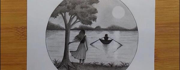 عکس نقاشی سیاه قلم آموزش ساده