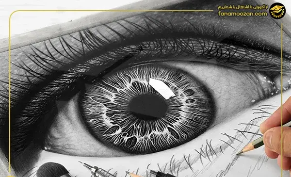عکس نقاشی سیاه قلم با آموزش