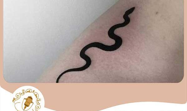 عکس خالکوبی مار روی دست