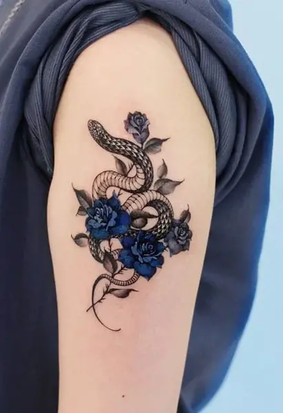 عکس خالکوبی مار ساده