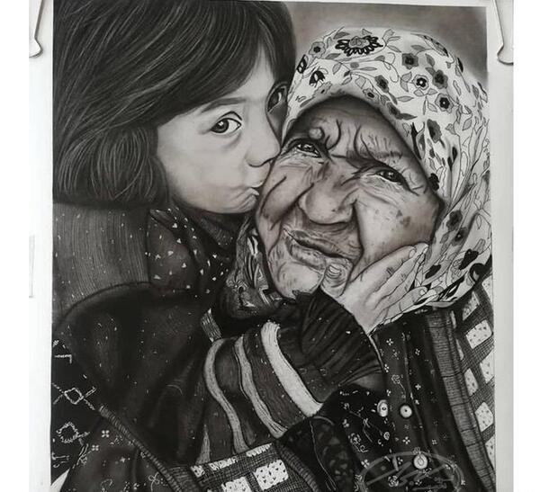 عکس آموزش نقاشی سیاه قلم برای کودکان