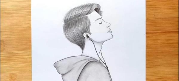 عکس نقاشی سیاه قلم پسرانه و دخترانه
