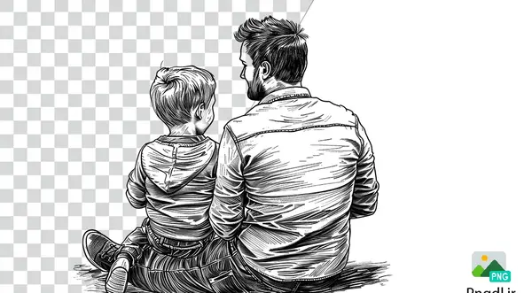 عکس نقاشی سیاه قلم پاندا