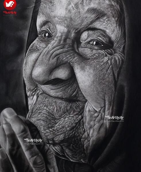 عکس نقاشی سیاه قلم حرفه ایی