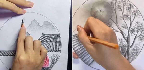 عکس نقاشی سیاه قلم خرس
