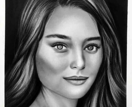 عکس نقاشی سیاه قلم زیبا ساده