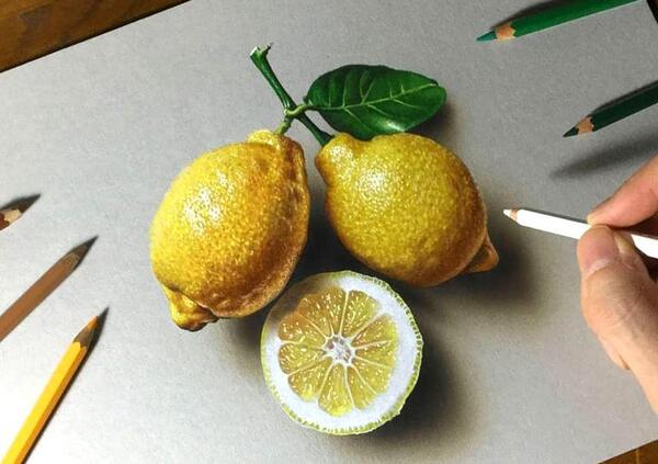 عکس نقاشی سیاه قلم سه بعدی