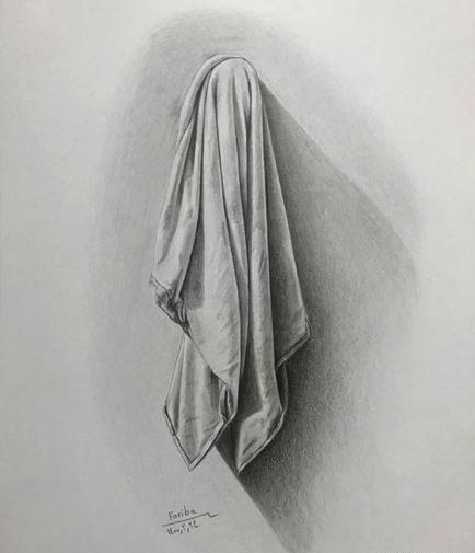 عکس نقاشی سیاه قلم کوزه و لیوان