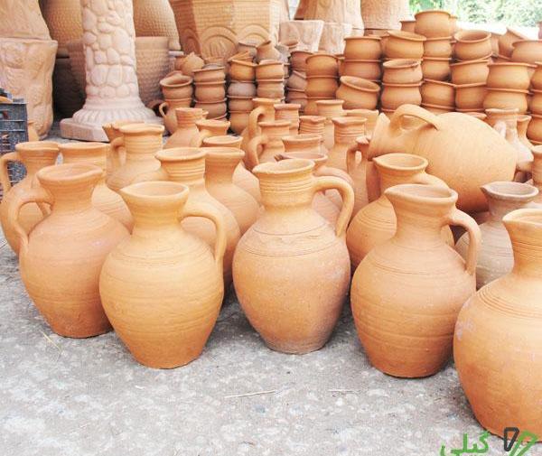 عکس نقاشی سیاه قلم کوزه سفالی