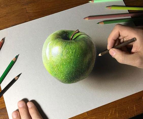 عکس آموزش نقاشی سیاه قلم میوه