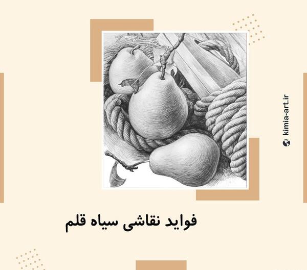 عکس آموزش نقاشی سیاه قلم میوه