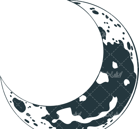 عکس نقاشی سیاه قلم ماه و ستاره