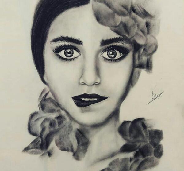 عکس هنری نقاشی سیاه قلم