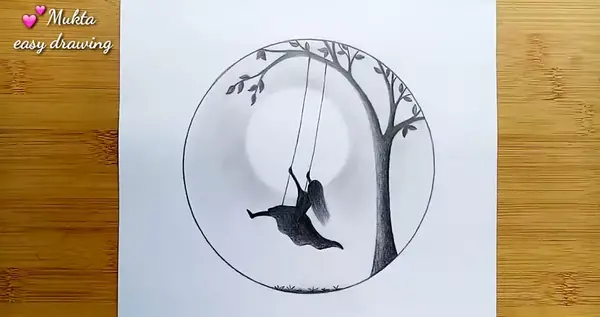 عکس نقاشی سیاه قلمی آسان