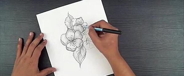 عکس نقاشی گل یاس برای کلاس ششم