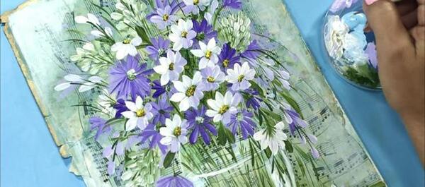عکس نقاشی گل یاس برای کلاس ششم