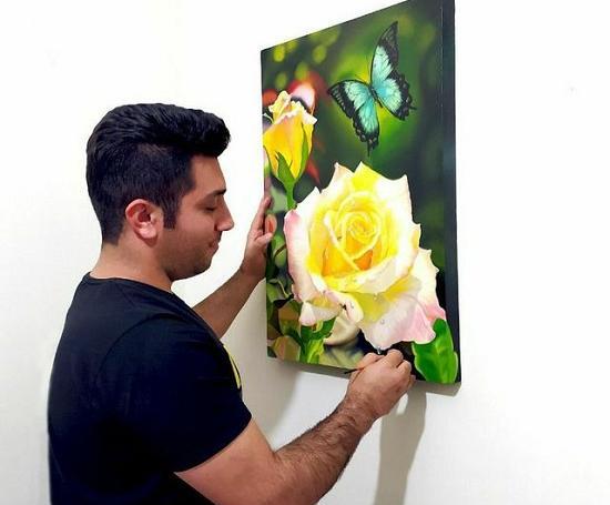عکس نقاشی گل محمدی کلاس دوم