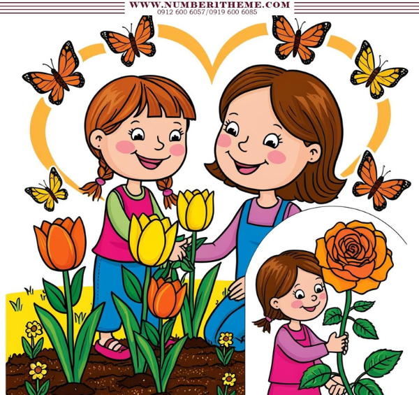 عکس نقاشی گل آسان برای روز مادر