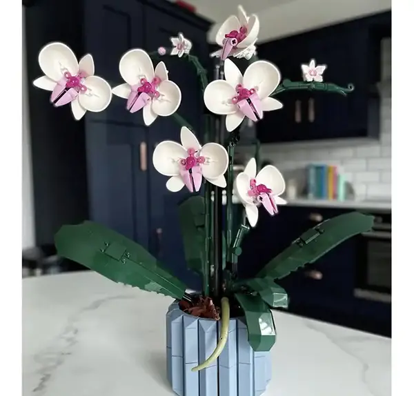 عکس نقاشی گل ارکیده روی پارچه