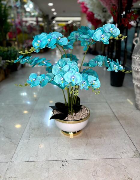 عکس نقاشی گل ارکیده روی پارچه