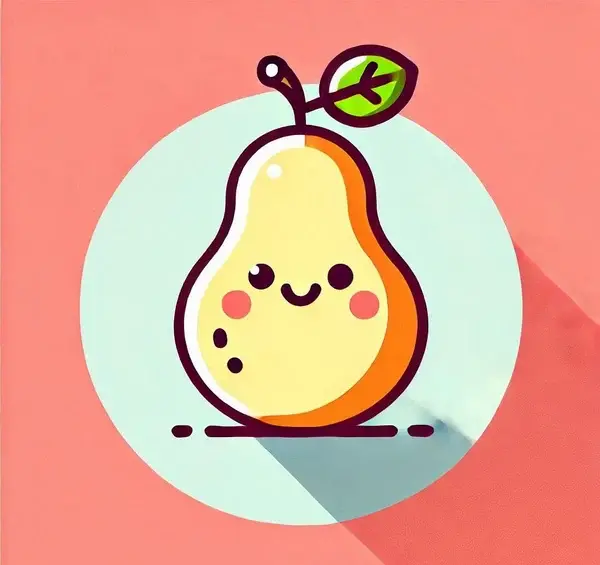 عکس نقاشی گلابی فانتزی