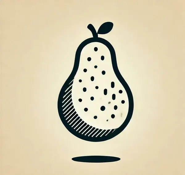 عکس نقاشی گلابی فانتزی