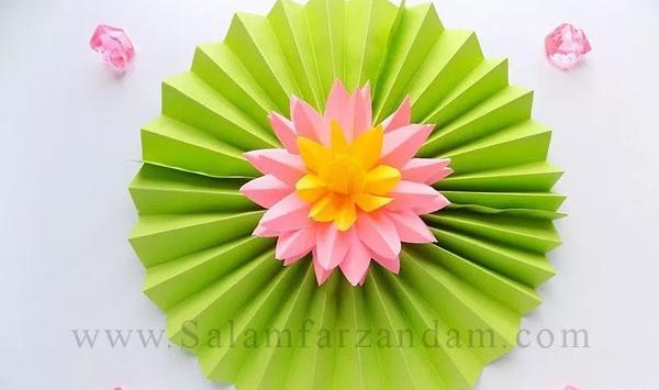 عکس نقاشی گل نیلوفر آبی